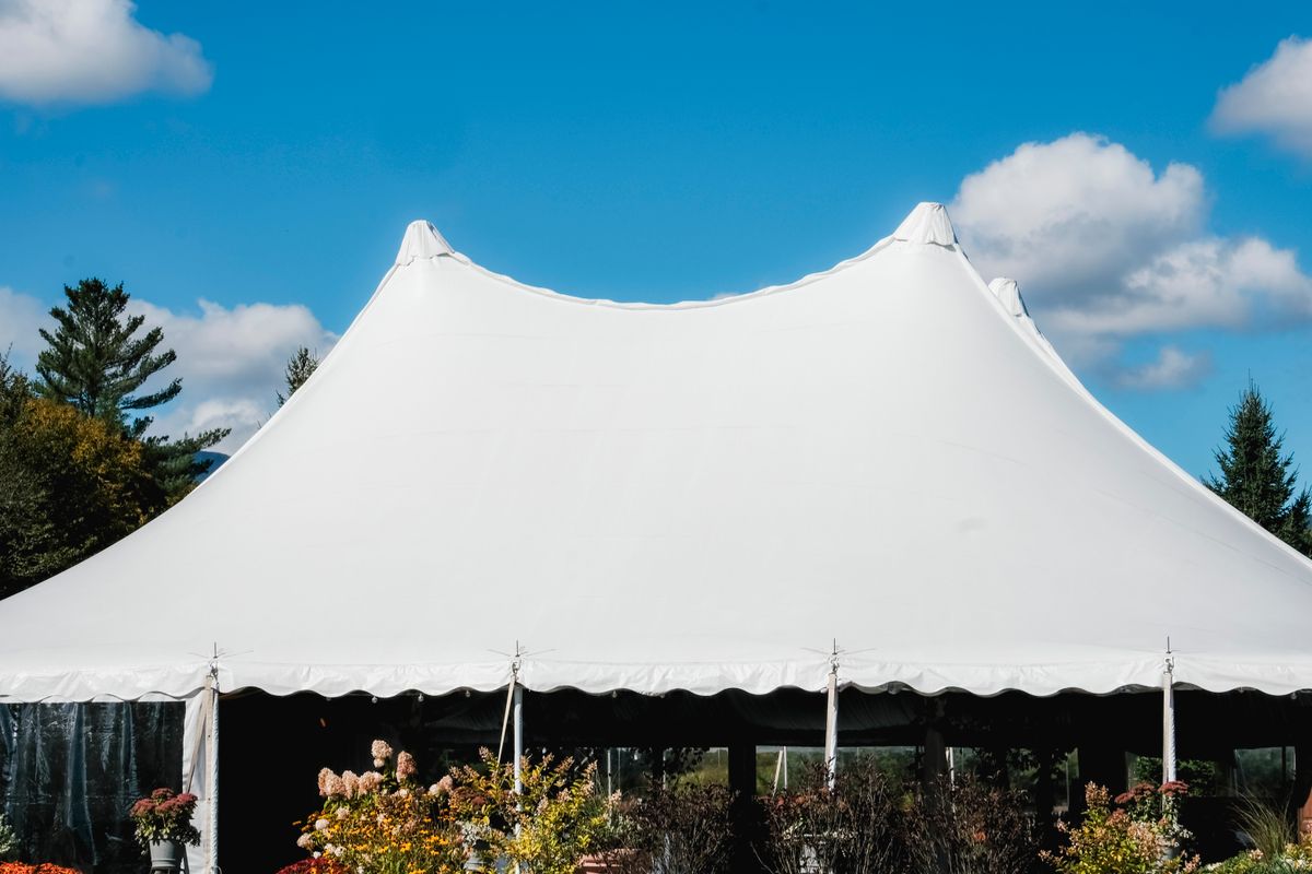 White event tent canopy supplied by Tofhen Venture